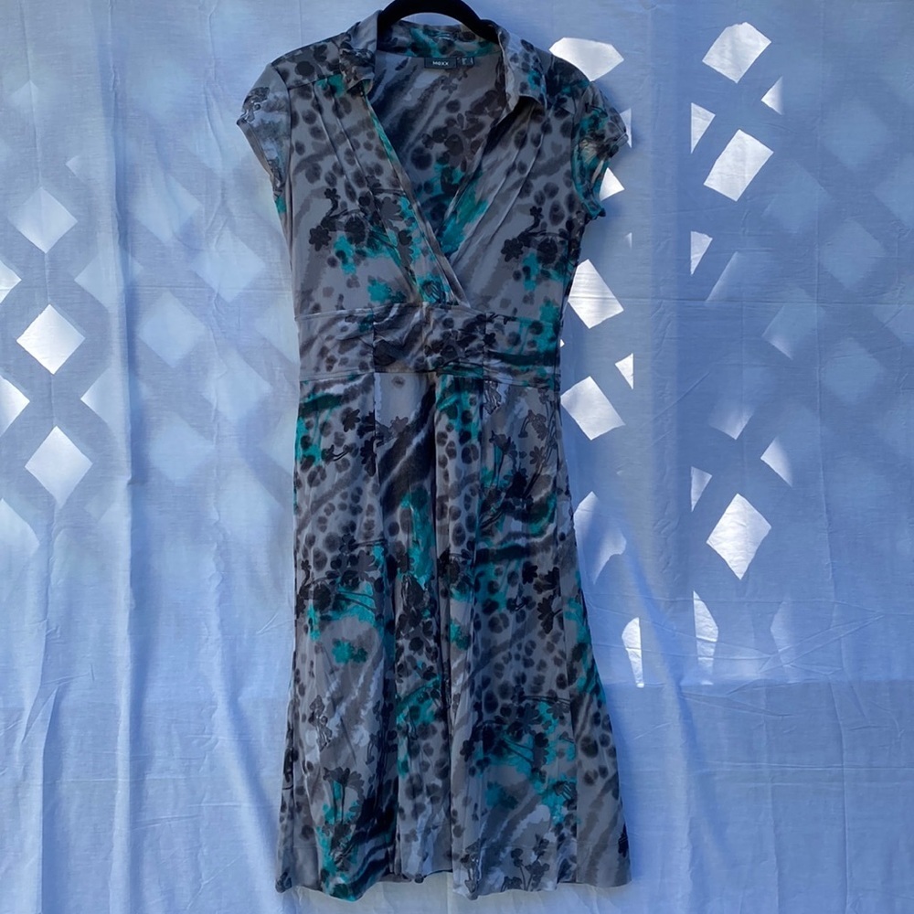 Mexx Floral Animal Print Dress With Collar